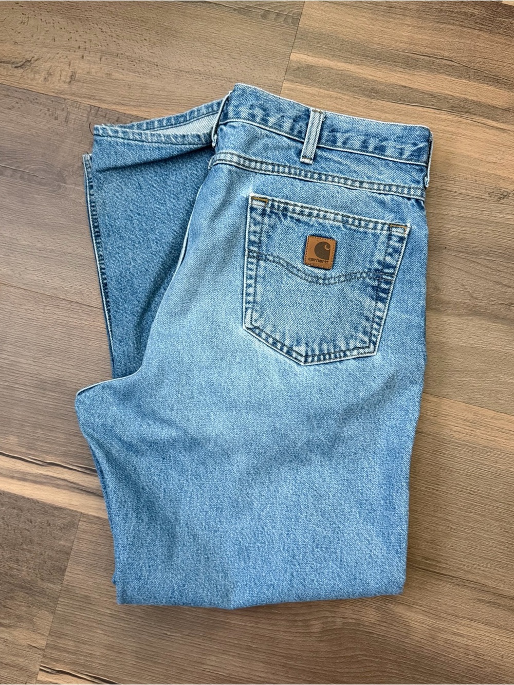 Carhartt Men's Straight Leg Medium Wash Jeans Size 36x29
